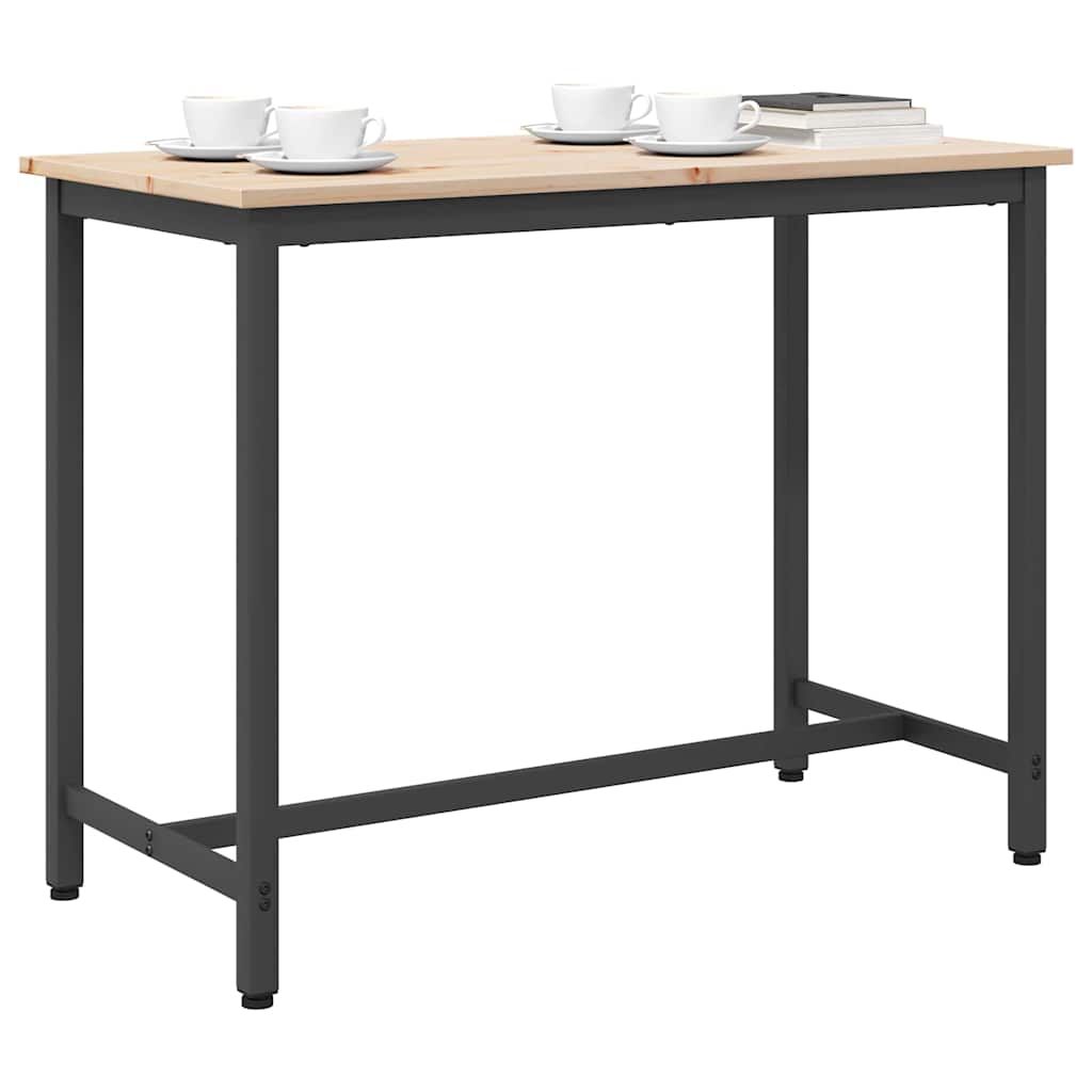 tavolo Naturale 100 x 50 x 77 cm Legno ingegnerizzato e acciaio | homemem39