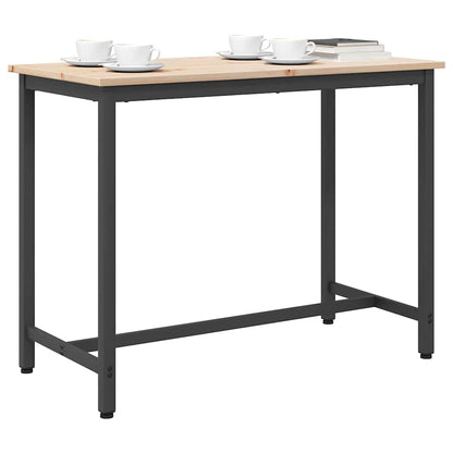 tavolo Naturale 100 x 50 x 77 cm Legno ingegnerizzato e acciaio | homemem39