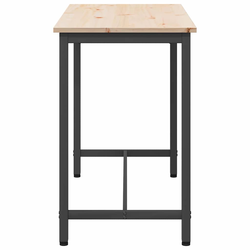 tavolo Naturale 100 x 50 x 77 cm Legno ingegnerizzato e acciaio | homemem39