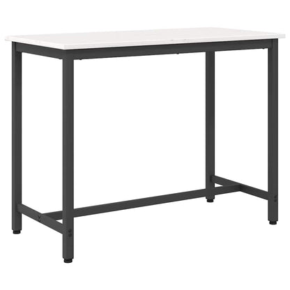 tavolo Bianco 100 x 50 x 77 cm Legno ingegnerizzato e acciaio