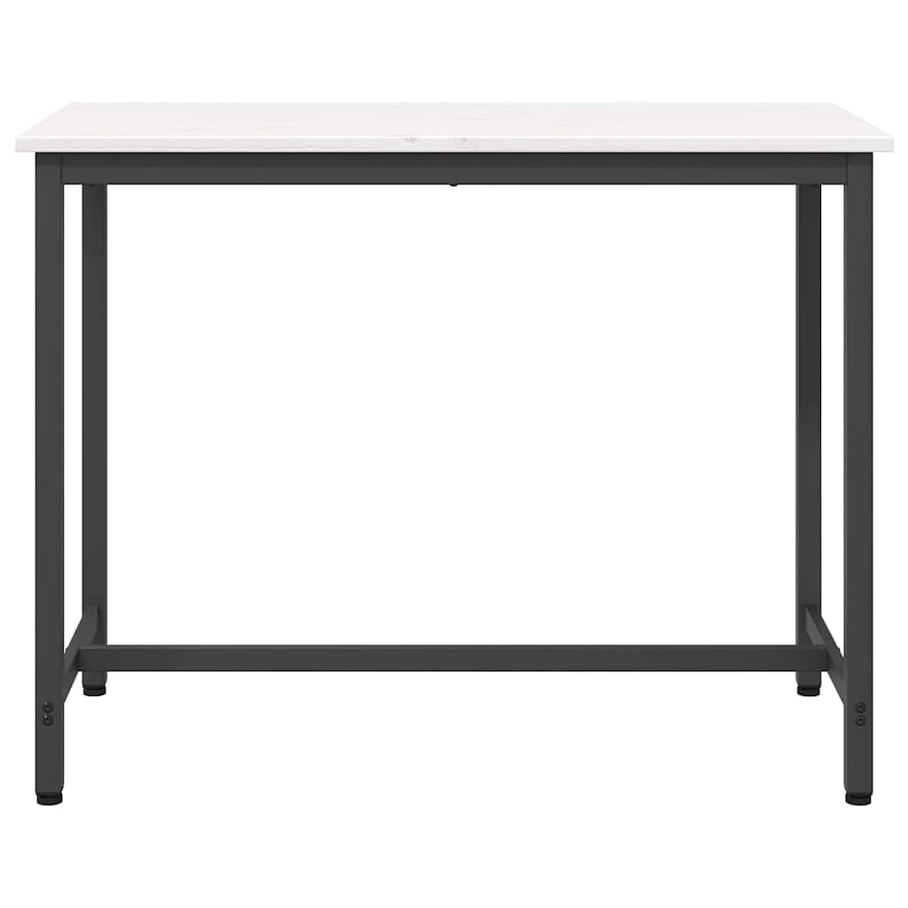 tavolo Bianco 100 x 50 x 77 cm Legno ingegnerizzato e acciaio | homemem39