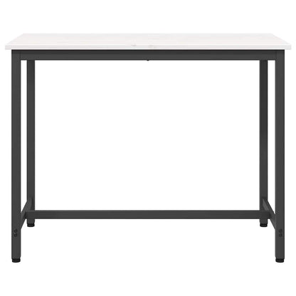 tavolo Bianco 100 x 50 x 77 cm Legno ingegnerizzato e acciaio | homemem39