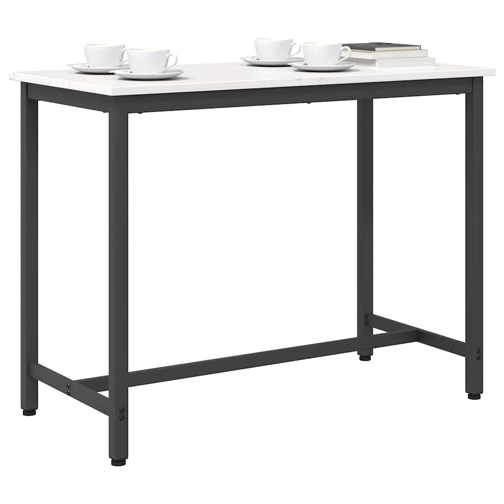 tavolo Bianco 100 x 50 x 77 cm Legno ingegnerizzato e acciaio | homemem39