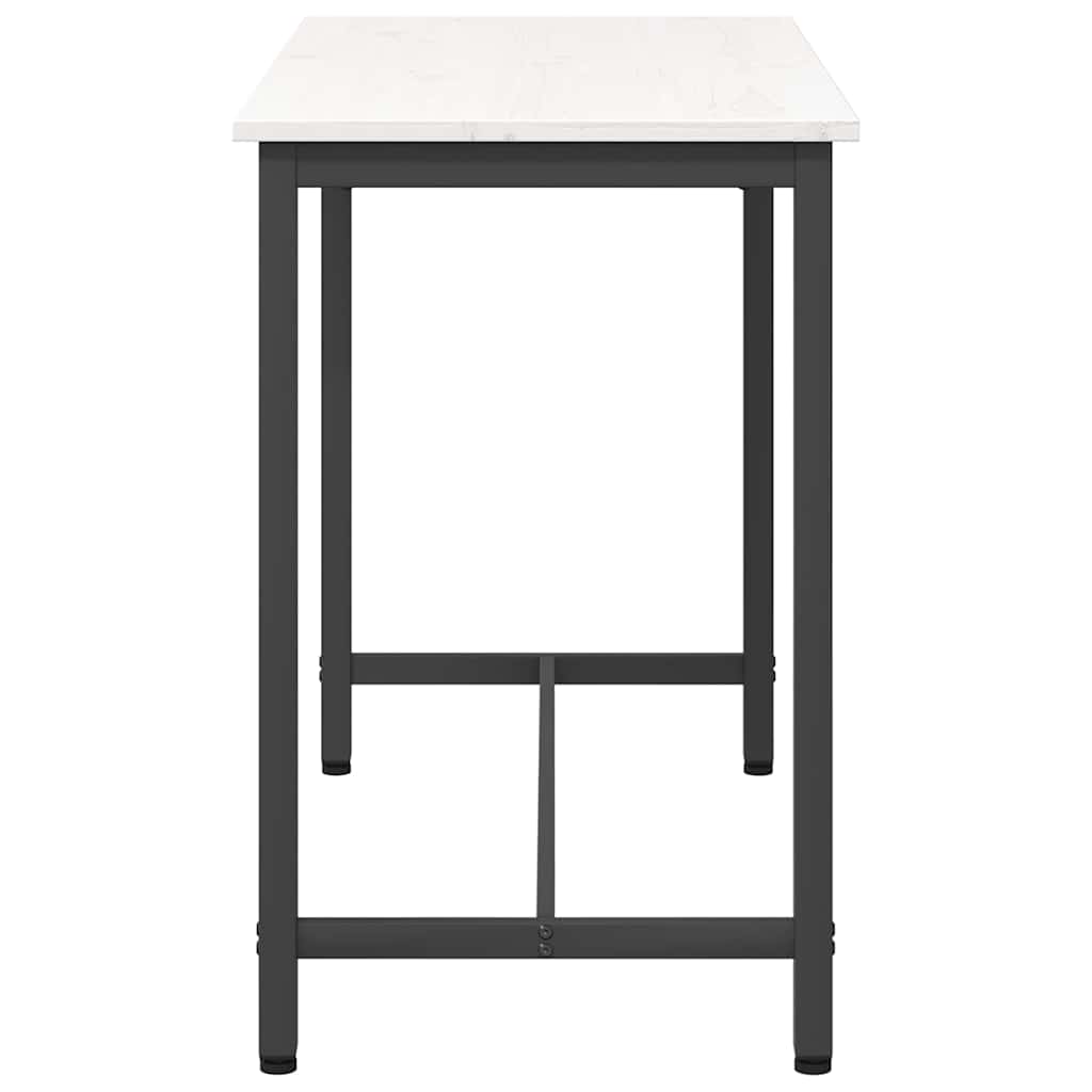 tavolo Bianco 100 x 50 x 77 cm Legno ingegnerizzato e acciaio | homemem39