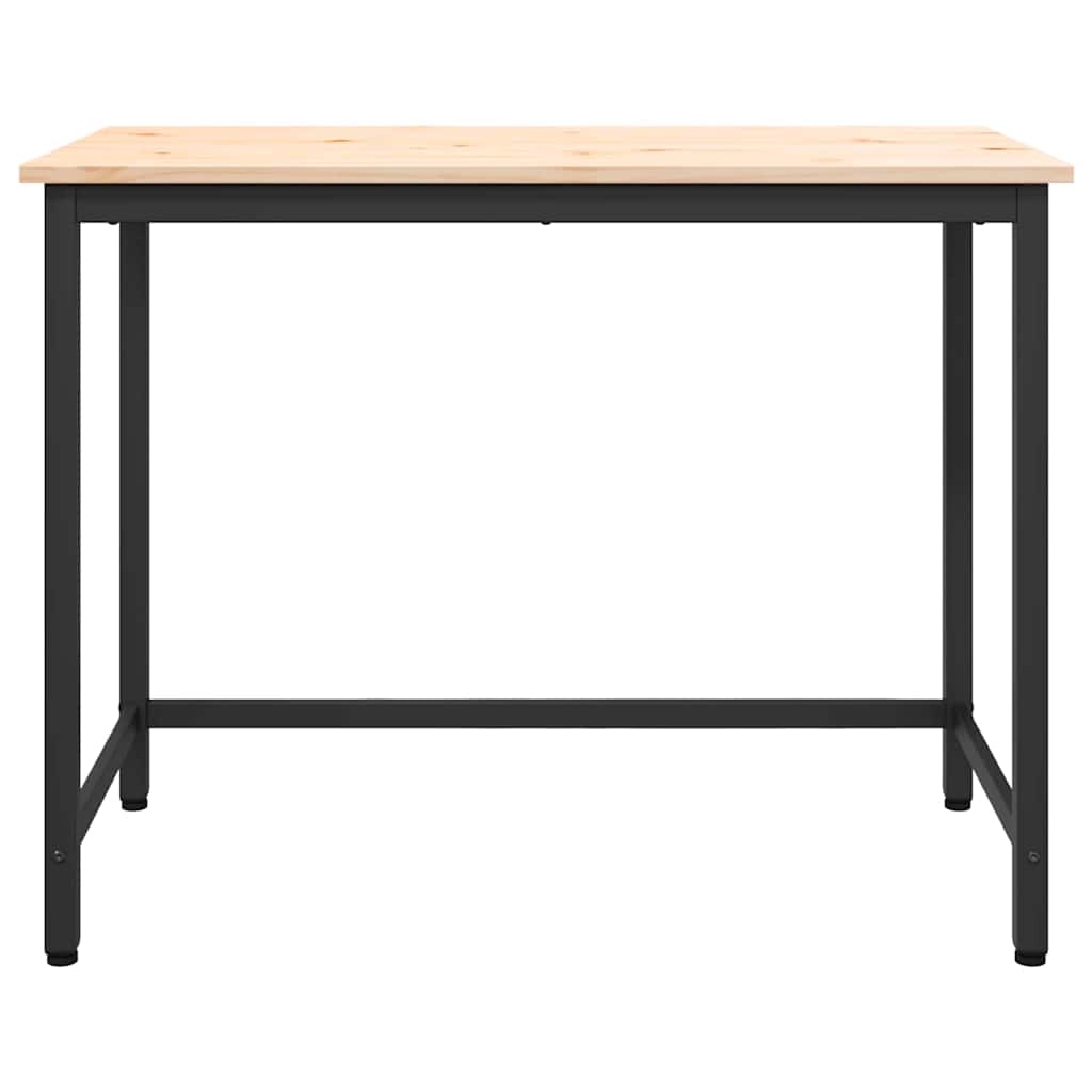 tavolo Naturale 100 x 50 x 77 cm Legno ingegnerizzato e acciaio | homemem39