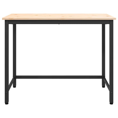 tavolo Naturale 100 x 50 x 77 cm Legno ingegnerizzato e acciaio