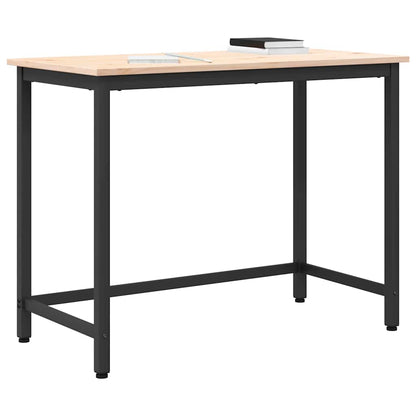 tavolo Naturale 100 x 50 x 77 cm Legno ingegnerizzato e acciaio