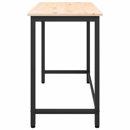 tavolo Naturale 100 x 50 x 77 cm Legno ingegnerizzato e acciaio