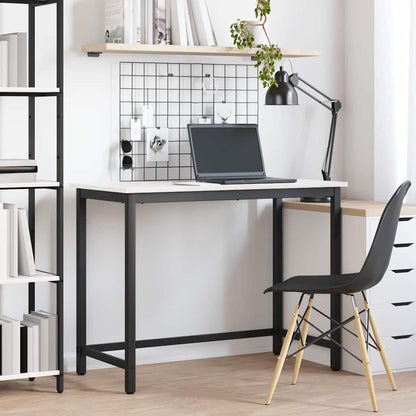 tavolo Bianco 100 x 50 x 77 cm Legno ingegnerizzato e acciaio | homemem39