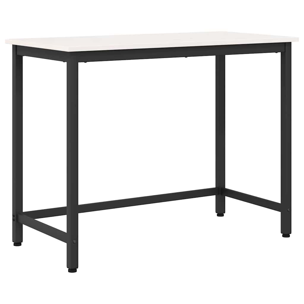 tavolo Bianco 100 x 50 x 77 cm Legno ingegnerizzato e acciaio | homemem39