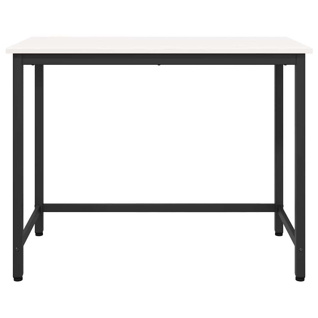 tavolo Bianco 100 x 50 x 77 cm Legno ingegnerizzato e acciaio | homemem39