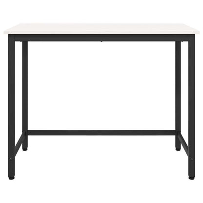 tavolo Bianco 100 x 50 x 77 cm Legno ingegnerizzato e acciaio | homemem39