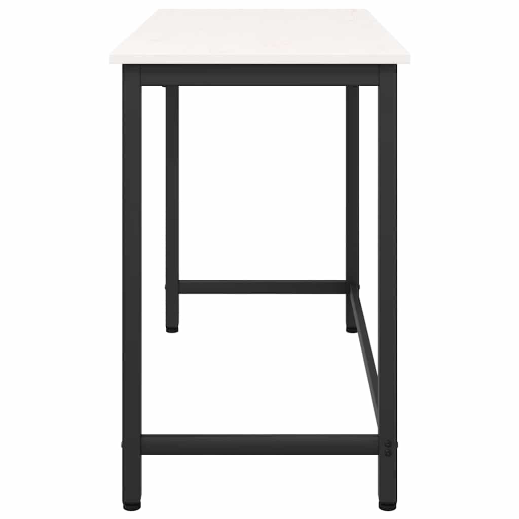 tavolo Bianco 100 x 50 x 77 cm Legno ingegnerizzato e acciaio | homemem39