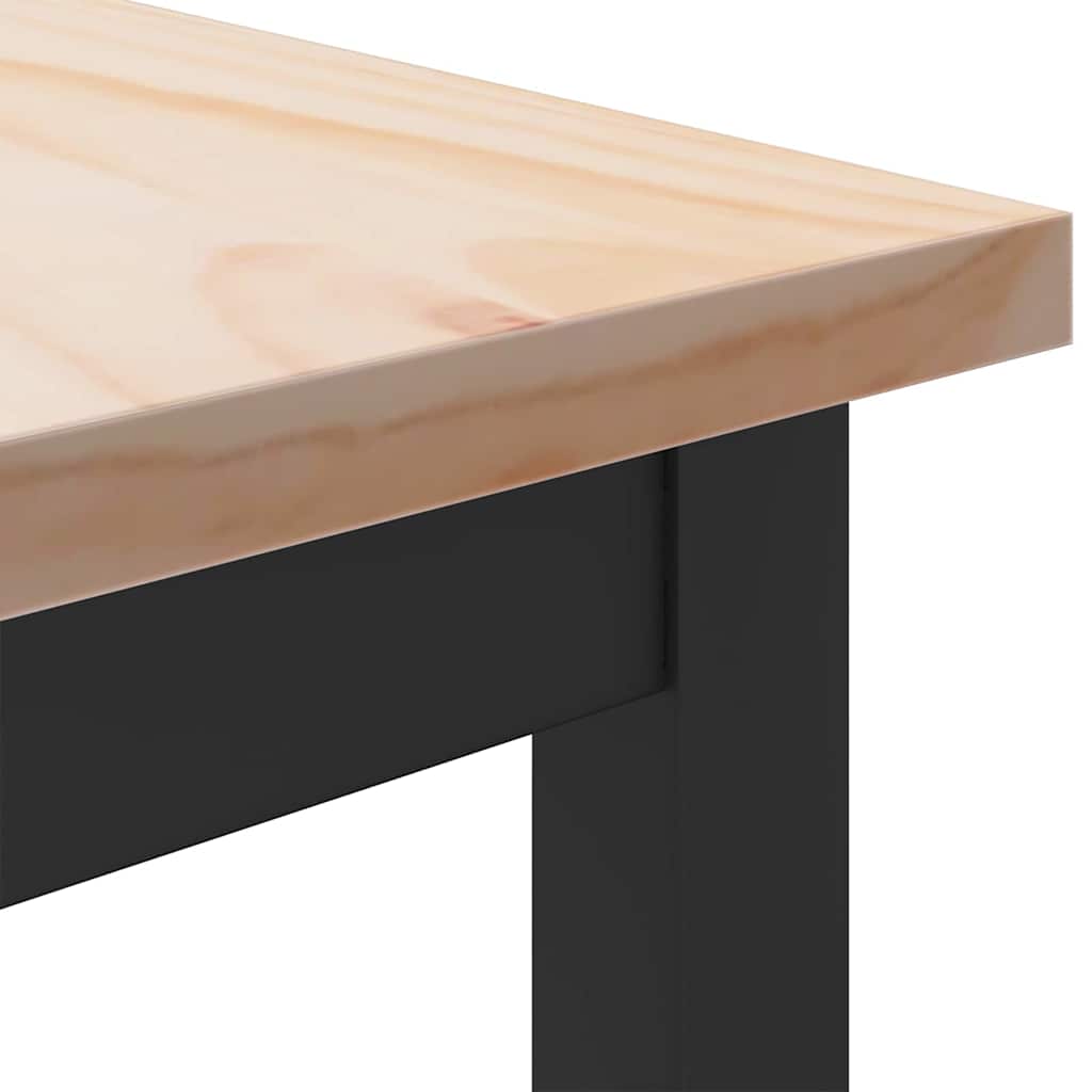 tavolo Naturale 100 x 50 x 77 cm Legno ingegnerizzato e acciaio | homemem39