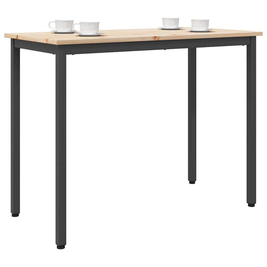 tavolo Naturale 100 x 50 x 77 cm Legno ingegnerizzato e acciaio