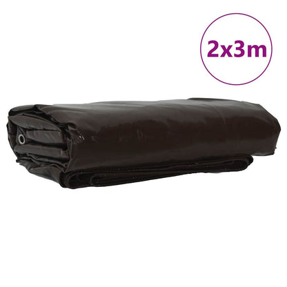 Telo 650g / m² Marrone 2 x 3 m Tela con rivestimento in PVC