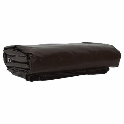 Telo 650g / m² Marrone 4 x 4 m Tela con rivestimento in PVC