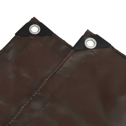 Telo 650g / m² Marrone 6 x 8 m Tela con rivestimento in PVC | homemem39