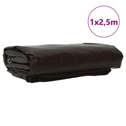 Telo 650g / m² Marrone 1 x 2,5 m Tela con rivestimento in PVC | homemem39