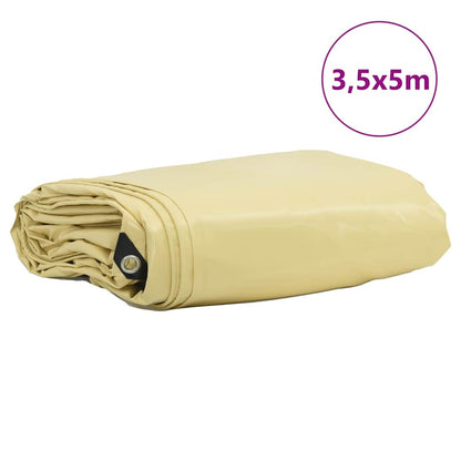 Telo 650g / m² Beige 3,5 x 5 m Tela con rivestimento in PVC