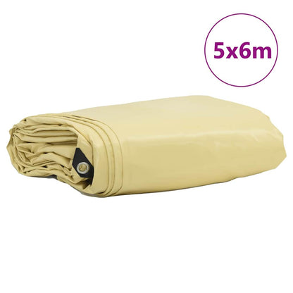 Telo 650g / m² Beige 5 x 6 m Tela con rivestimento in PVC