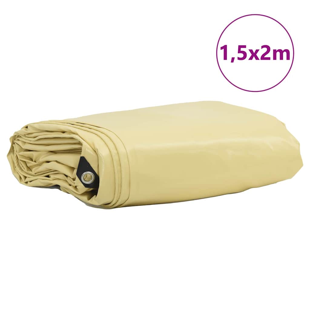 Telo 650g / m² Beige 1,5 x 2 m Tela con rivestimento in PVC