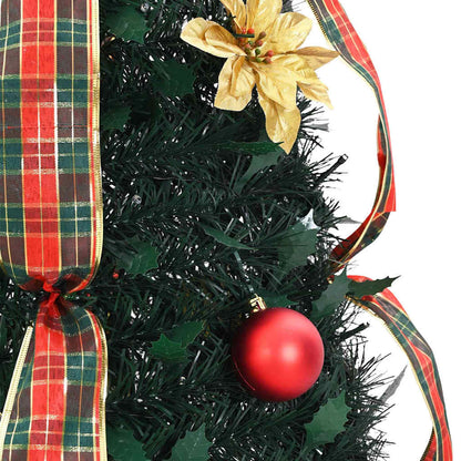 Albero di Natale artificiale con 50 LED Verde 125 cm PVC