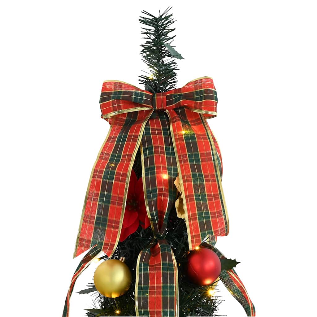 Albero di Natale artificiale con 100 LED Verde 155 cm PVC