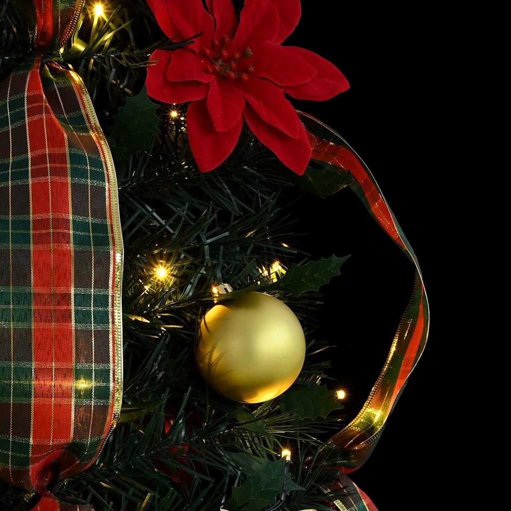 Albero di Natale artificiale con 100 LED Verde 155 cm PVC