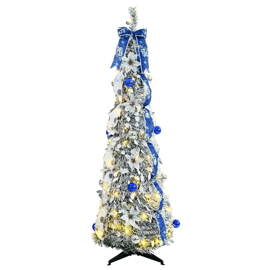 Albero di Natale artificiale con 100 LED Bianco 150 cm PVC