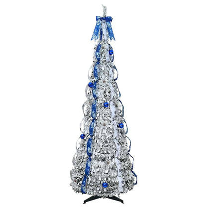 Albero di Natale artificiale con 150 LED Bianco 180 cm PVC
