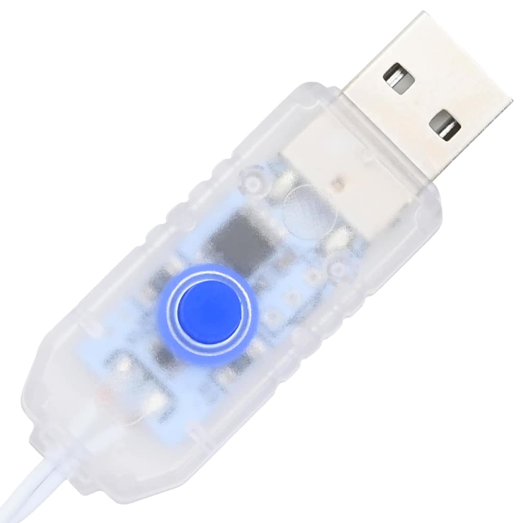 Albero di Natale artificiale con 200 LED Bianco 210 cm PVC