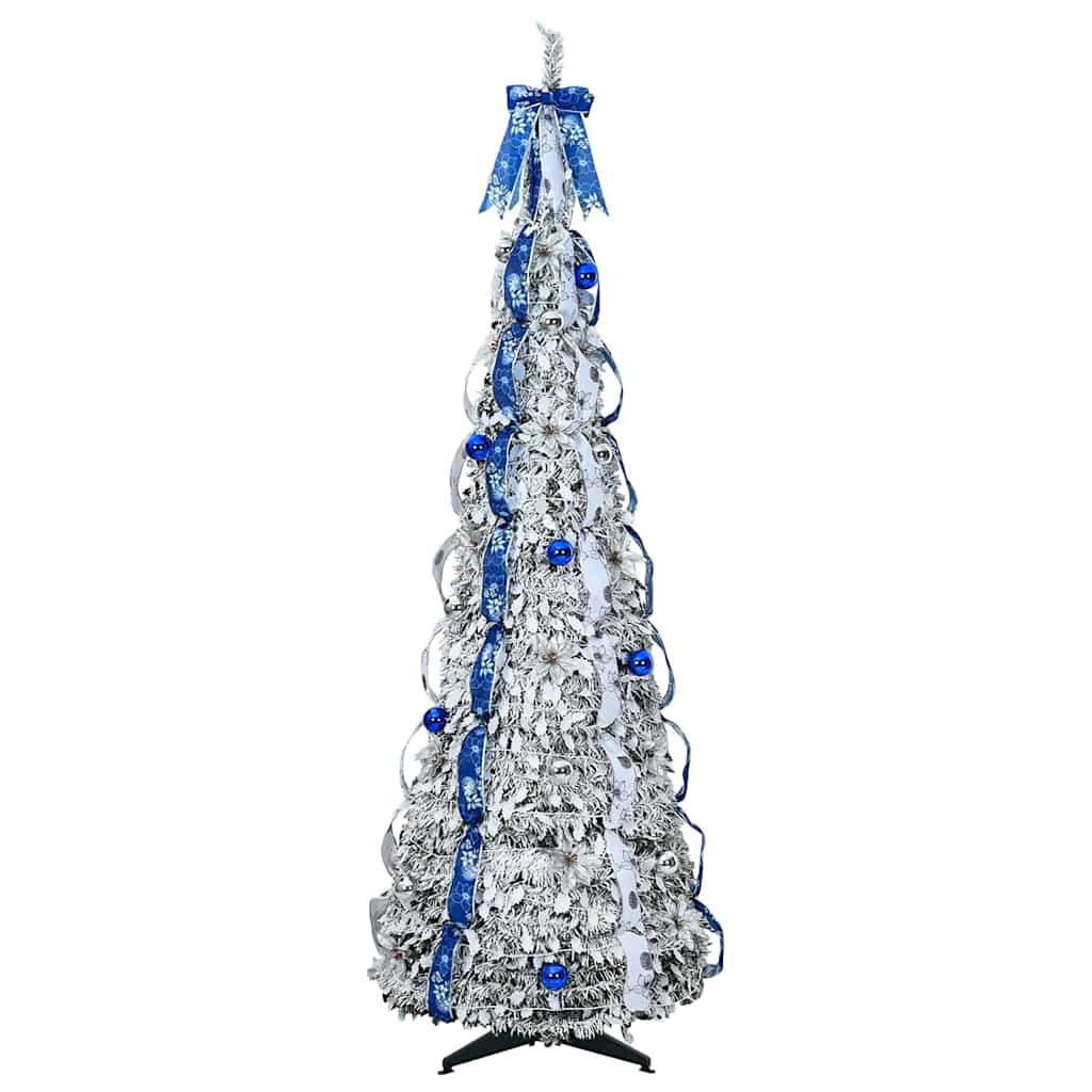 Albero di Natale artificiale con 200 LED Bianco 210 cm PVC