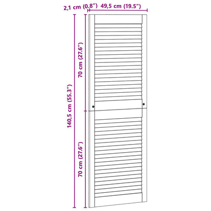 Porta per Armadio 4 pcs Naturale 49,5 x 2,1 x 140,5 cm
