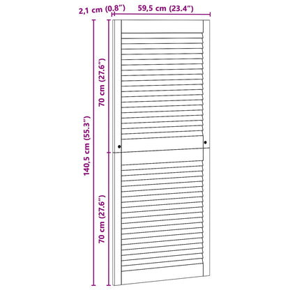 Porta per Armadio 4 pcs Naturale 140,5 x 2,1 x 59,5 cm | homemem39