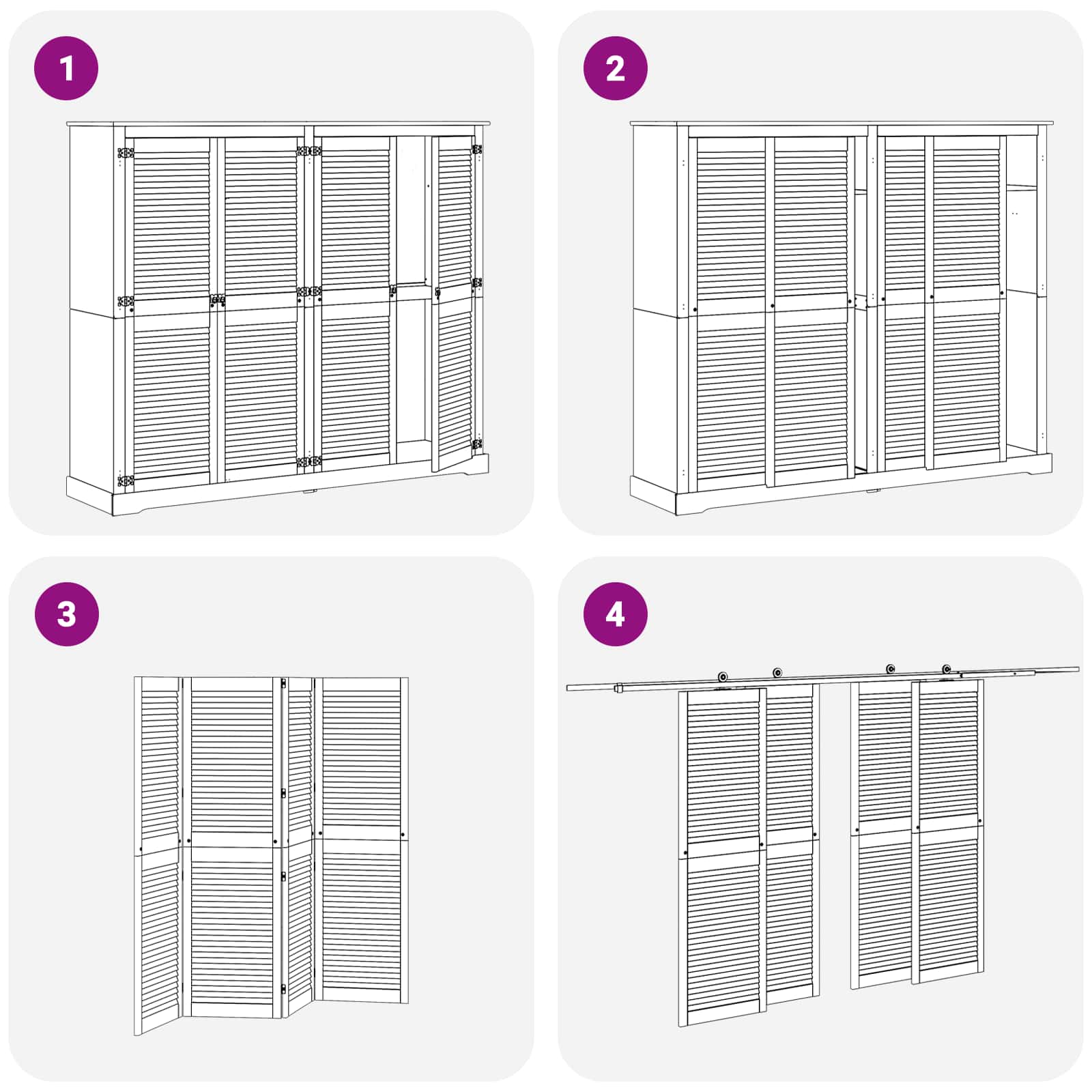 Porta per Armadio con porta 4 pcs Naturale 170 x 2,1 x 39,5 cm | homemem39