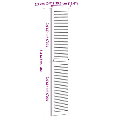 Porta per Armadio con porta 4 pcs Naturale 201 x 2,1 x 39,5 cm