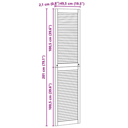 Porta per Armadio con porta 4 pcs Naturale 201 x 2,1 x 49,5 cm