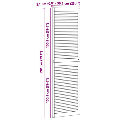 Porta per Armadio con porta 4 pcs Naturale 201 x 2,1 x 59,5 cm | homemem39
