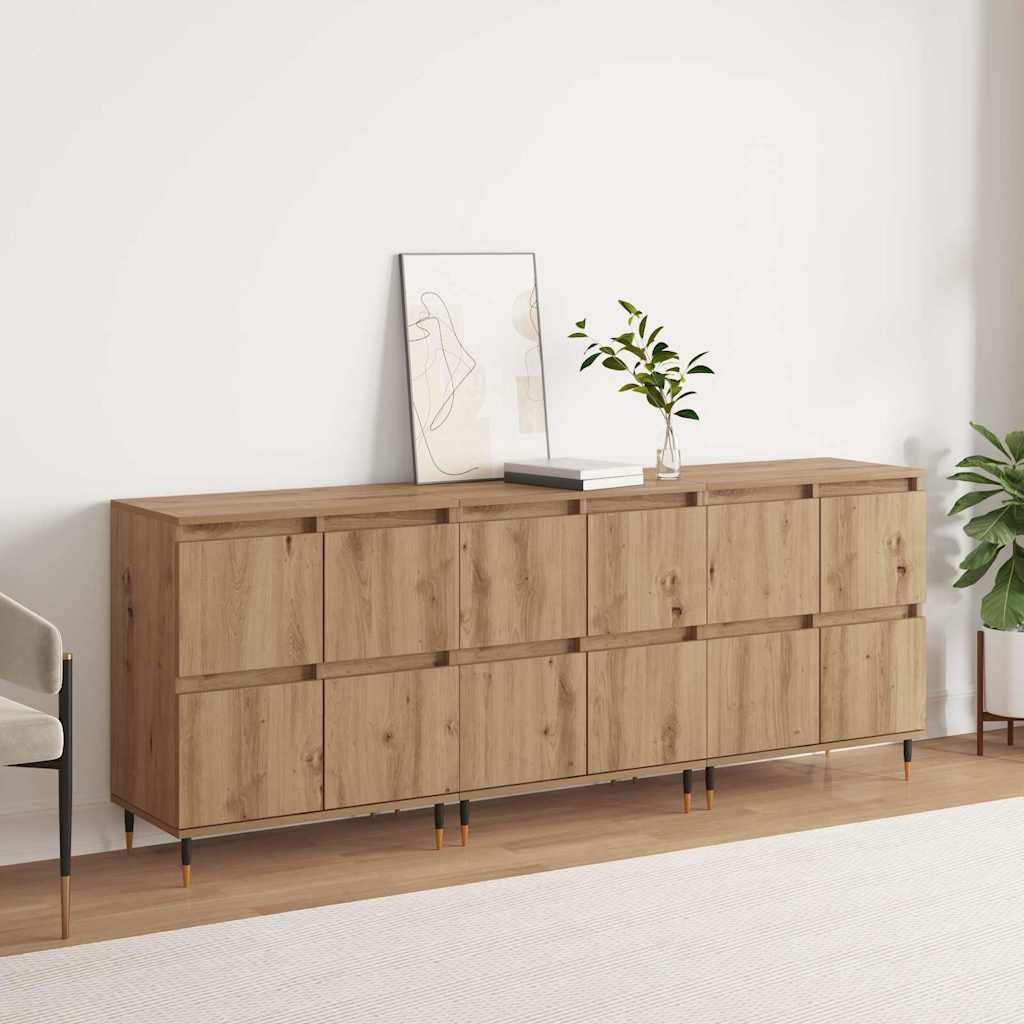 Sideboards 3 pcs rovere artigianale 180 x 35 x 70 cm - homemem39