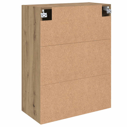 Mobiletto a muro 2 pcs Rovere artigianale 69,5 x 34 x 90 cm