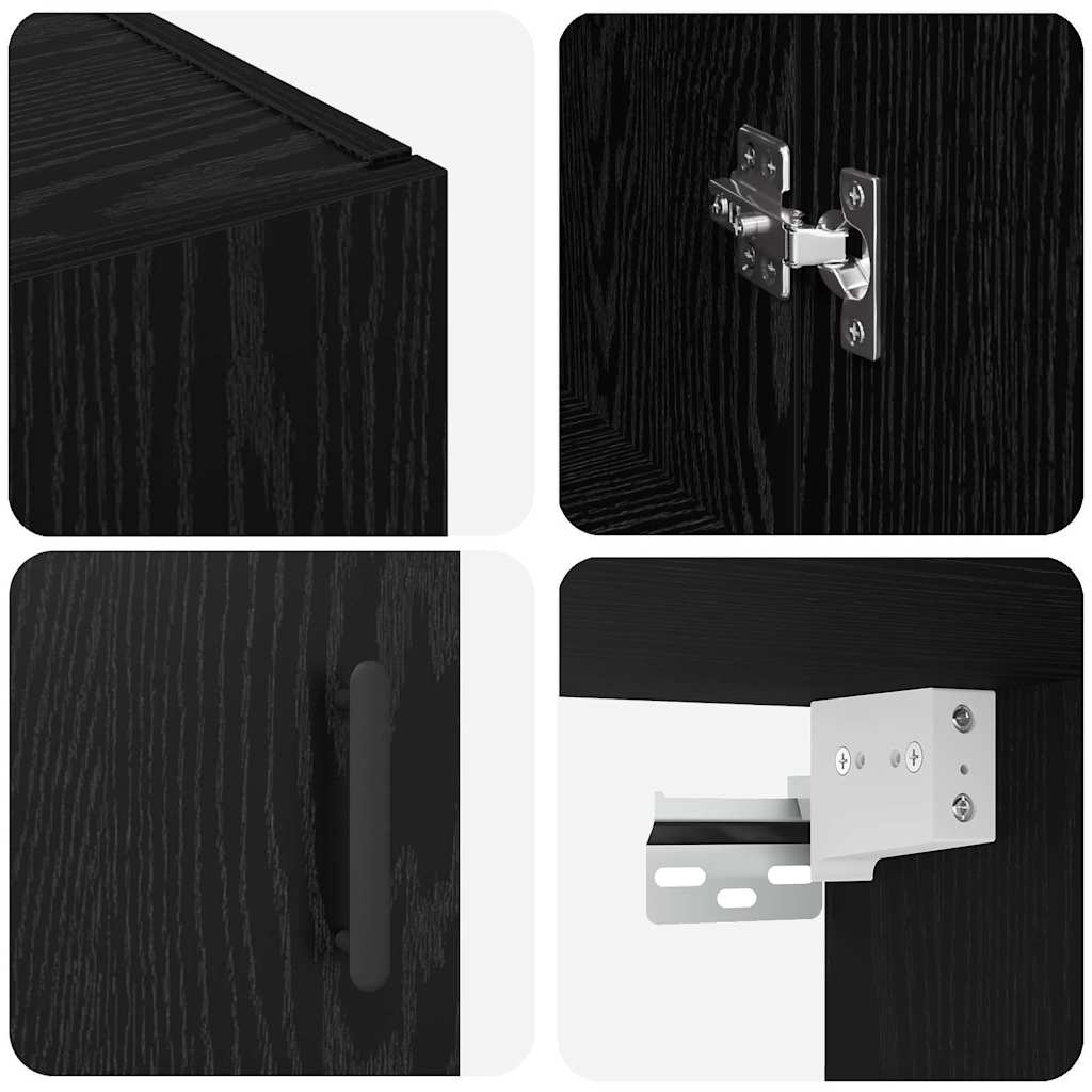 Armadi da Muro 2 pcs Rovere nero 69.5 x 34 x 90 cm - homemem39