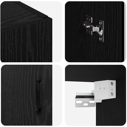 Armadi da Muro 2 pcs Rovere nero 69,5 x 34 x 90 cm - homemem39