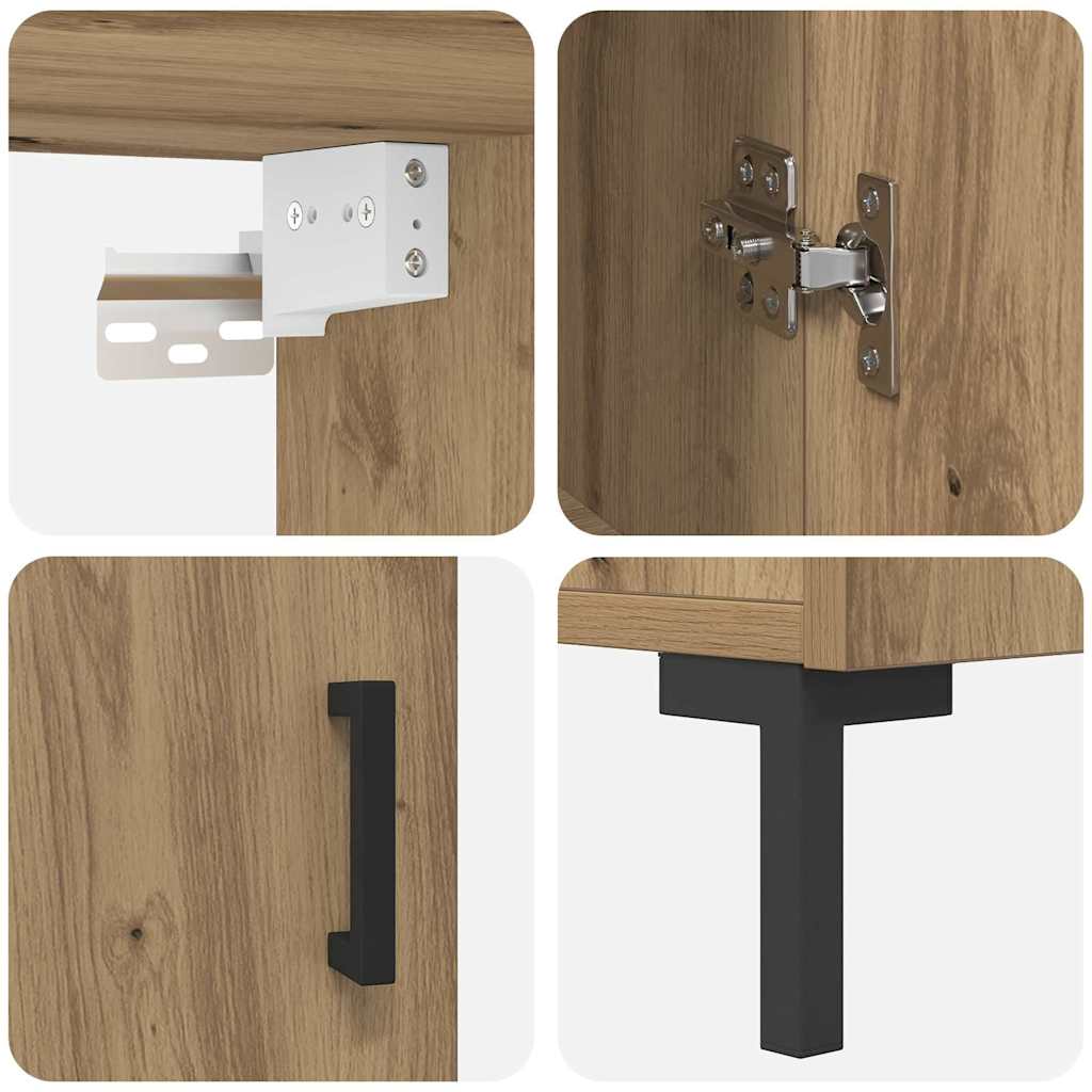 Credenza rovere artigianale 69,5 x 34 x 180 cm - homemem39