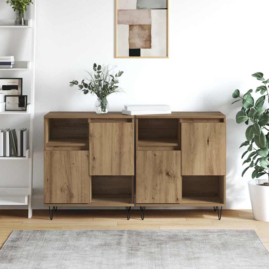 Sideboards 2 pcs rovere artigianale 120 x 35 x 70 cm - homemem39