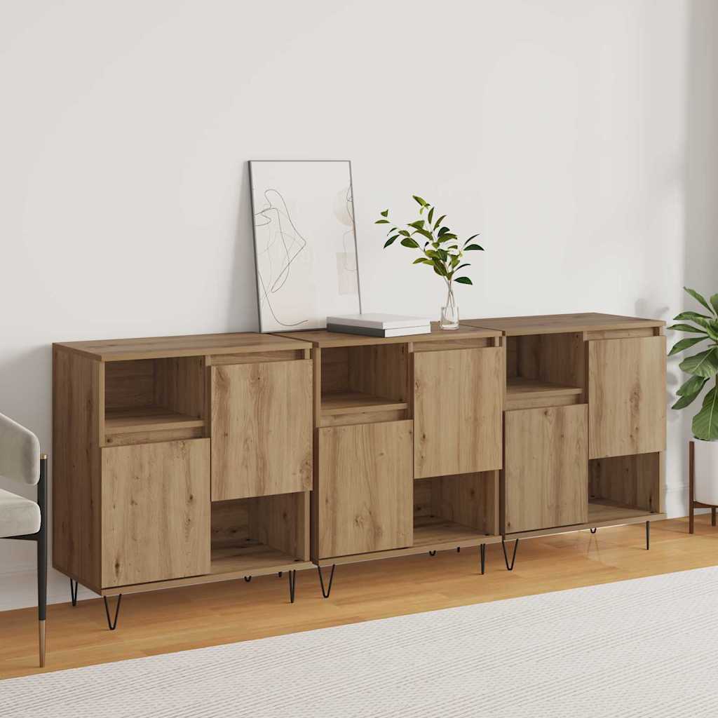 Sideboards 3 pcs rovere artigianale 180 x 35 x 70 cm - homemem39