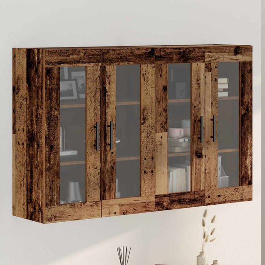 Armadi da Muro 2 pcs Legno vecchio 69,5 x 34 x 90 cm