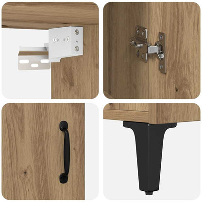 Credenza rovere artigianale 69,5 x 34 x 180 cm - homemem39