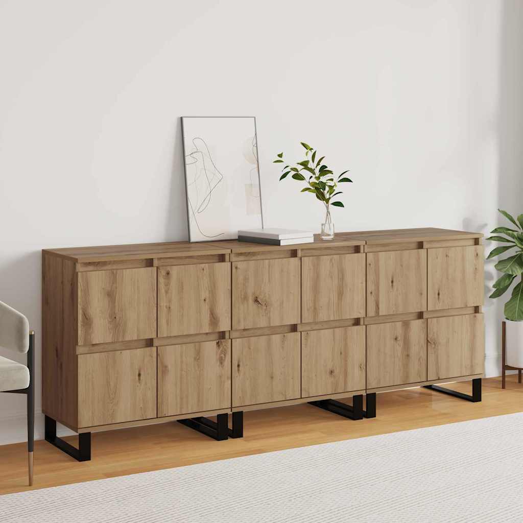 Sideboards 3 pcs rovere artigianale 180 x 35 x 70 cm - homemem39