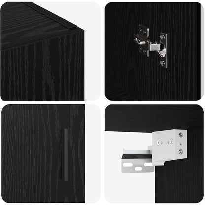 Armadi da Muro 2 pcs Rovere nero 69,5 x 34 x 90 cm - homemem39